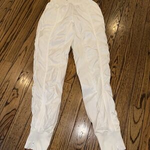 Stella McCartney X Adidas XS White Track Pants Zippered Ankle Nylon‎ Barricade